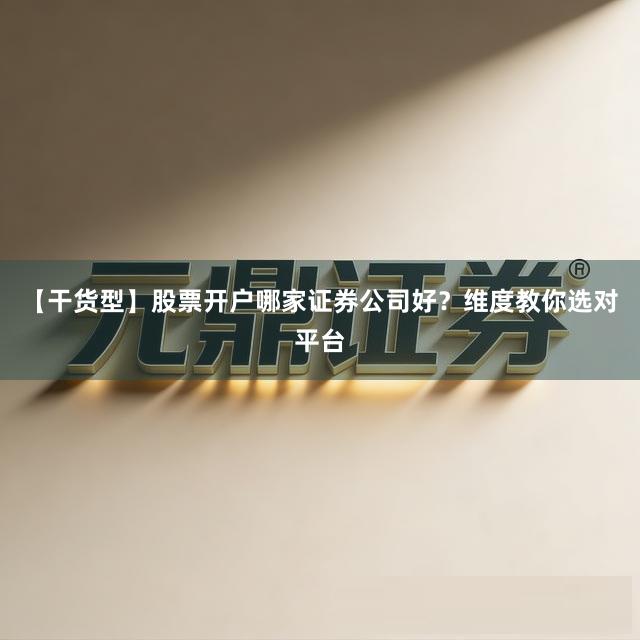 【干货型】股票开户哪家证券公司好？维度教你选对平台