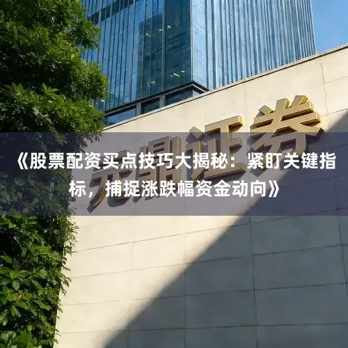 《股票配资买点技巧大揭秘：紧盯关键指标，捕捉涨跌幅资金动向》
