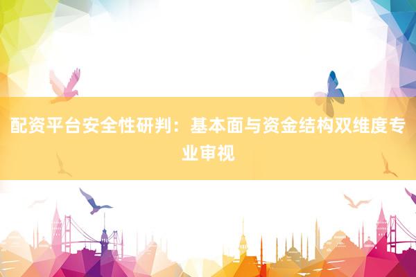 配资平台安全性研判：基本面与资金结构双维度专业审视