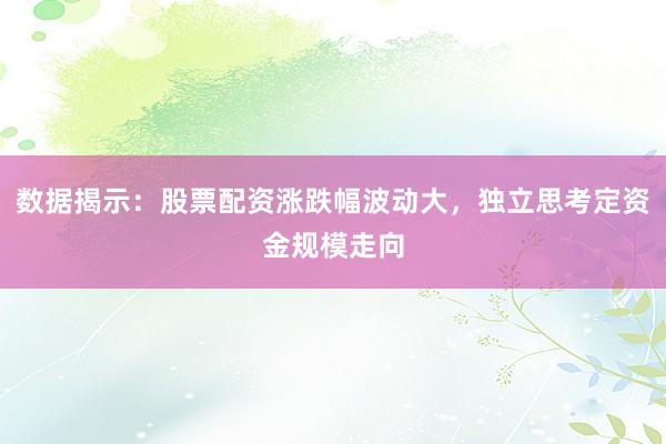 数据揭示：股票配资涨跌幅波动大，独立思考定资金规模走向