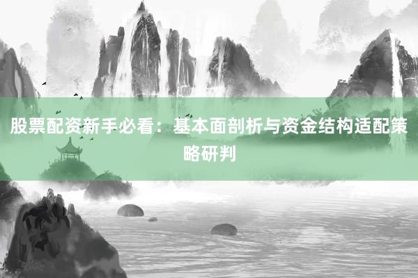 股票配资新手必看:基本面剖析与资金结构适配策略研判
