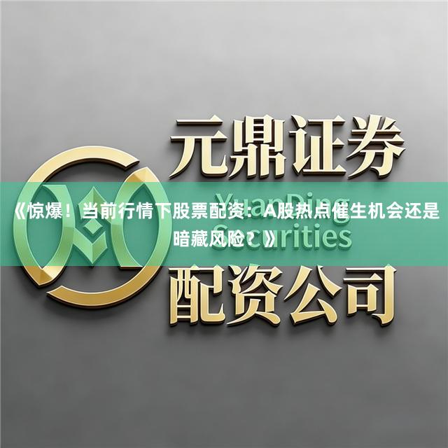 《惊爆！当前行情下股票配资：A股热点催生机会还是暗藏风险？》