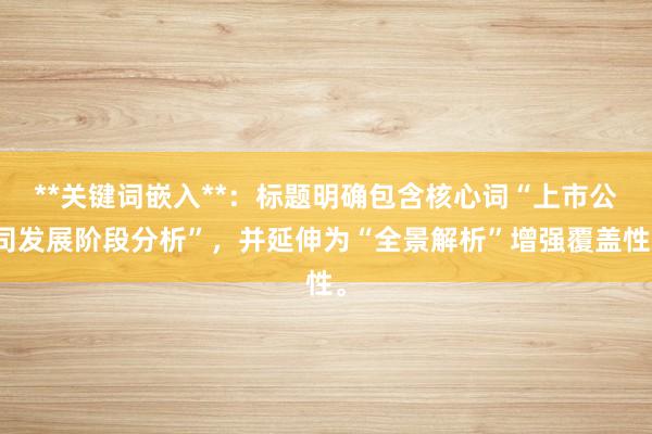 **关键词嵌入**：标题明确包含核心词“上市公司发展阶段分析”，并延伸为“全景解析”增强覆盖性。