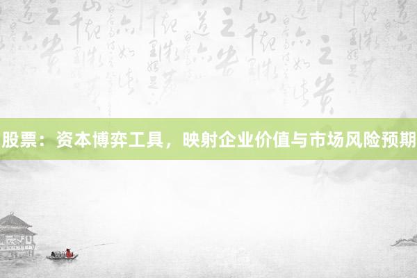 股票：资本博弈工具，映射企业价值与市场风险预期