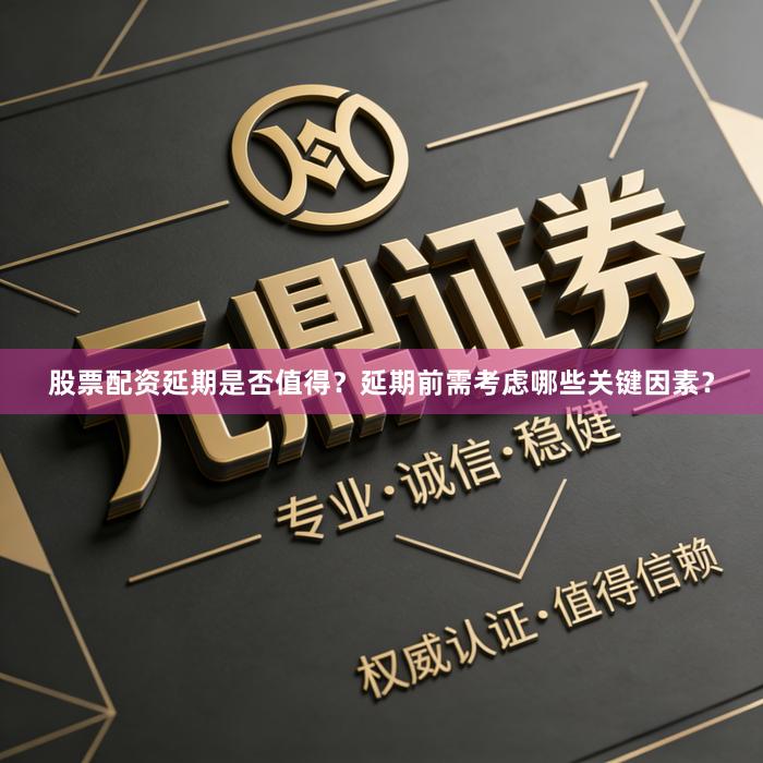 股票配资延期是否值得？延期前需考虑哪些关键因素？