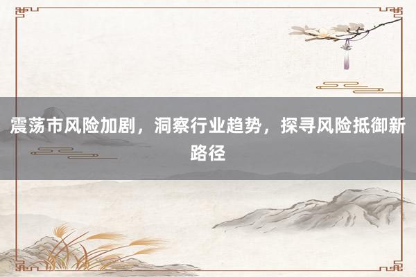 震荡市风险加剧，洞察行业趋势，探寻风险抵御新路径