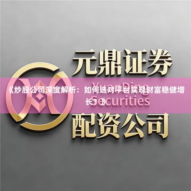 《炒股公司深度解析：如何选对平台实现财富稳健增长？》
