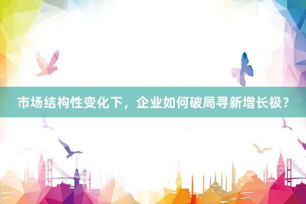 市场结构性变化下，企业如何破局寻新增长极？